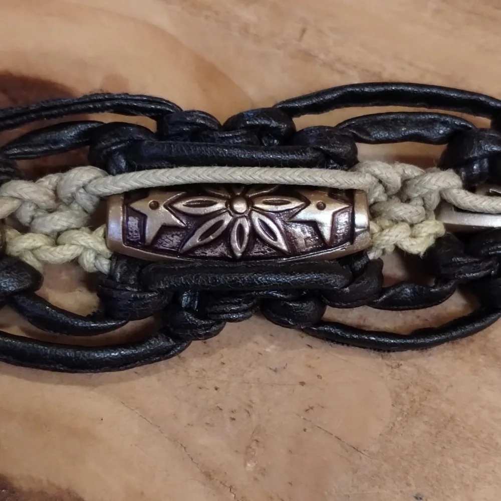 Macrame Beaded & Shell Belt With Tie Front Size XS to S